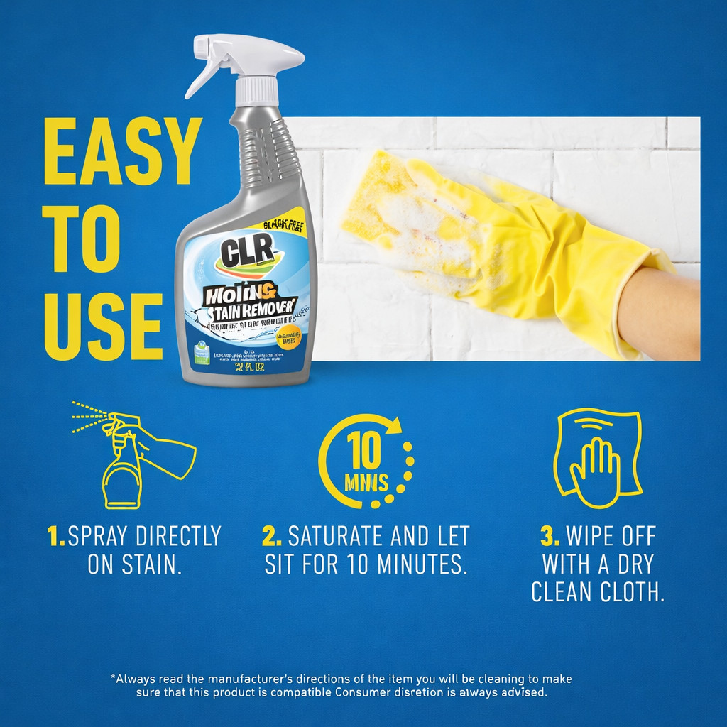 CLR 32oz Mold & Mildew Remover Fast Acting & Safe for Household Use 2 Pack