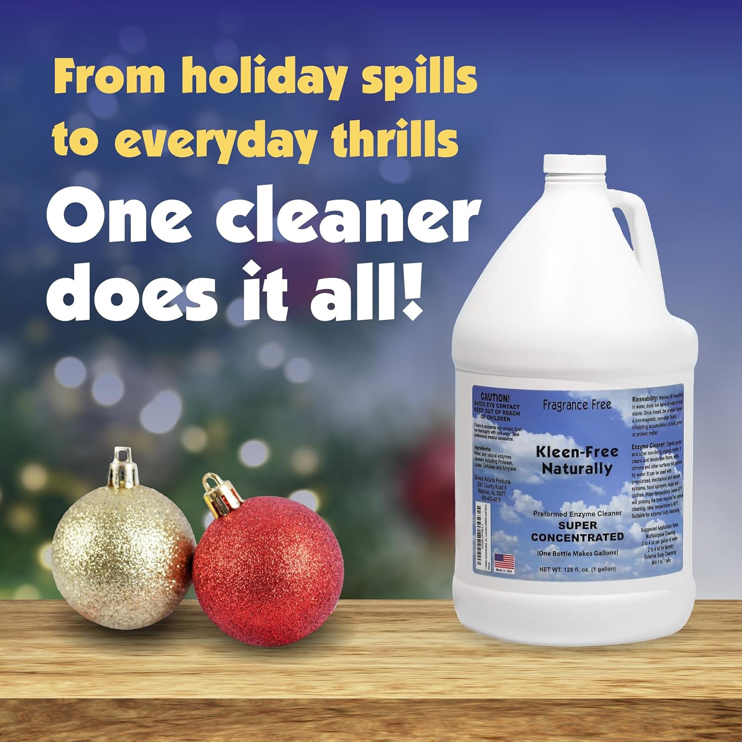 Naturally Enzyme Cleaner, Enzyme Solution, and Multi-Purpose Cleaner, Laundry Ad