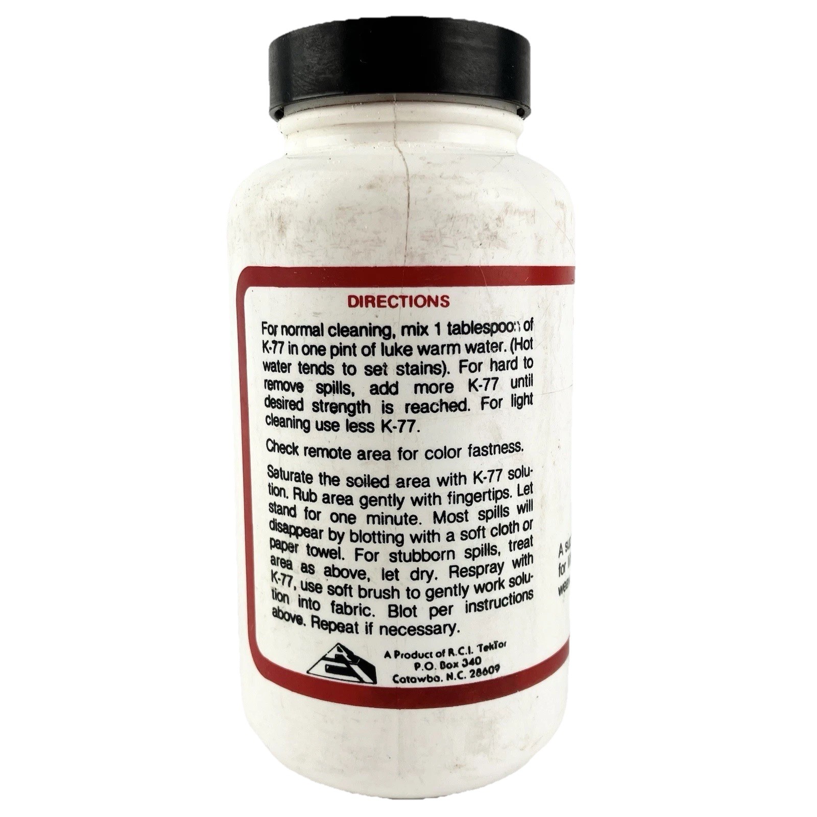 K-77 Sudsless Cleaner Stain Remover For Tel Tor Treated Fabrics Concentrate 10g