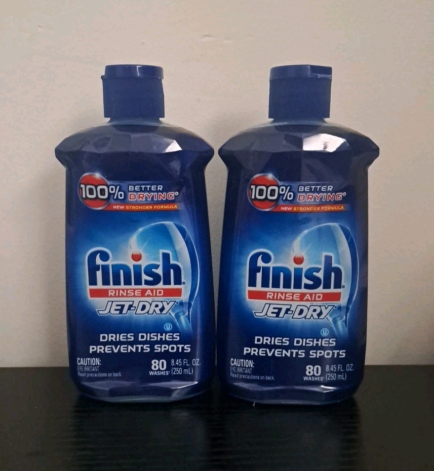 Finish Jet Dry Dishwasher Rinse Aid And Drying Agent – 8.45 oz (Lot of 2)