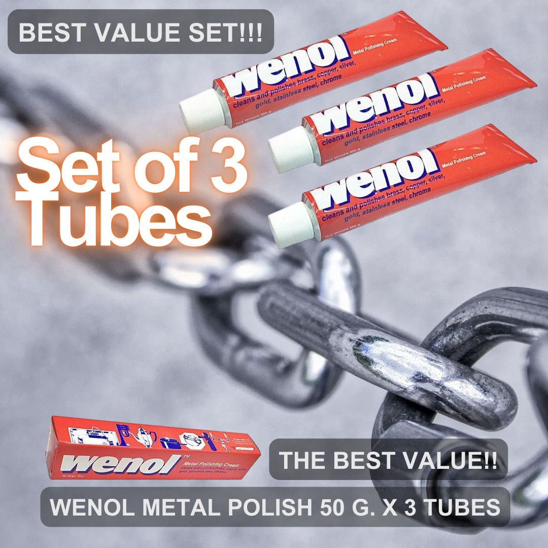 Wenol Metal polishing Cream, Super Value Pack : 50 Grams X 3 Tubes