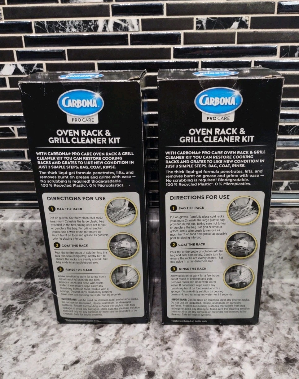 Qty. 2 Carbona Pro Care Oven Rack & Grill Cleaner Kit 16.8OZ