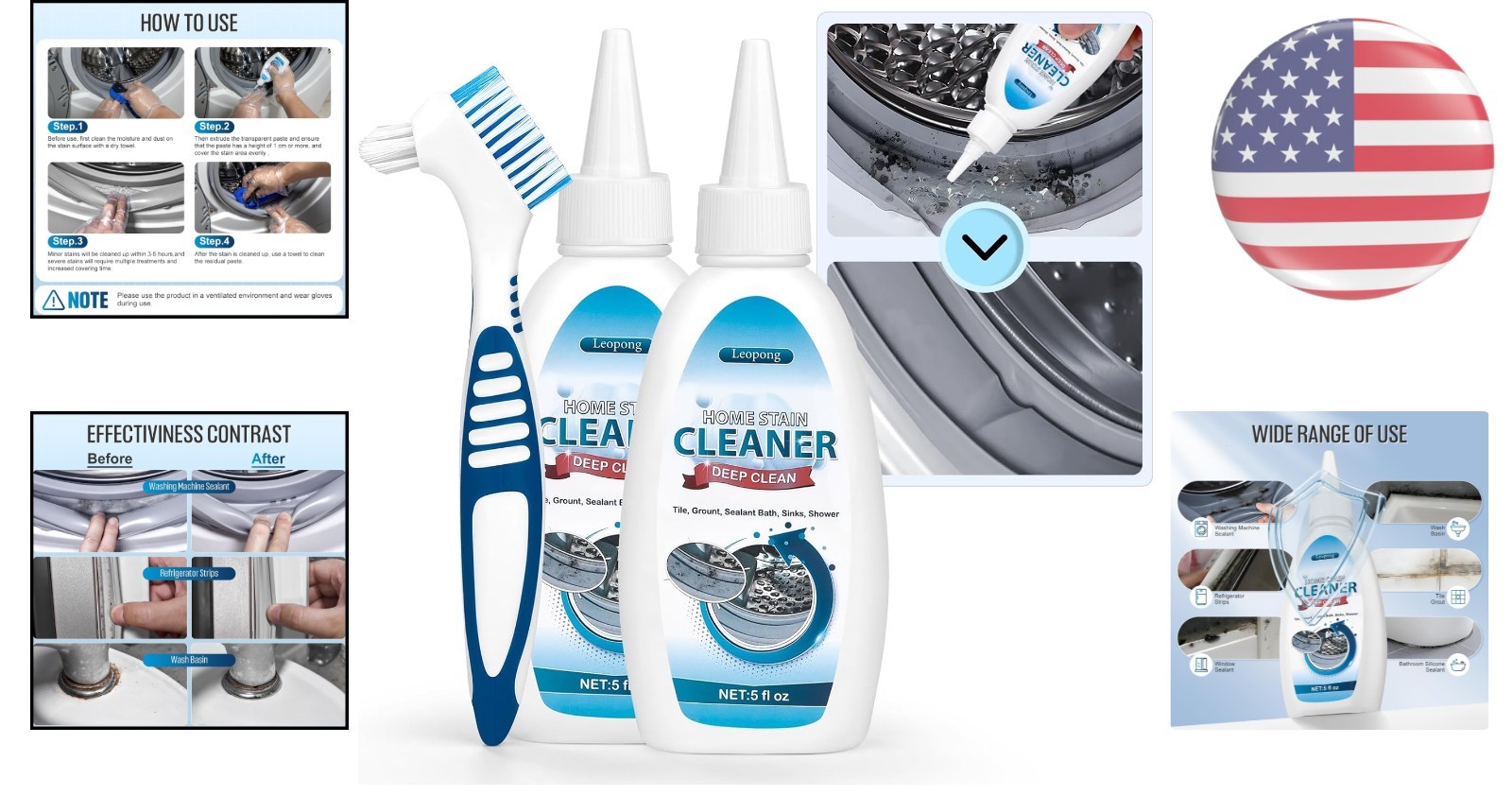 Eco-Friendly Home Cleaner Gel – Deep Clean & Powerful Stain Removal – 10 fl oz