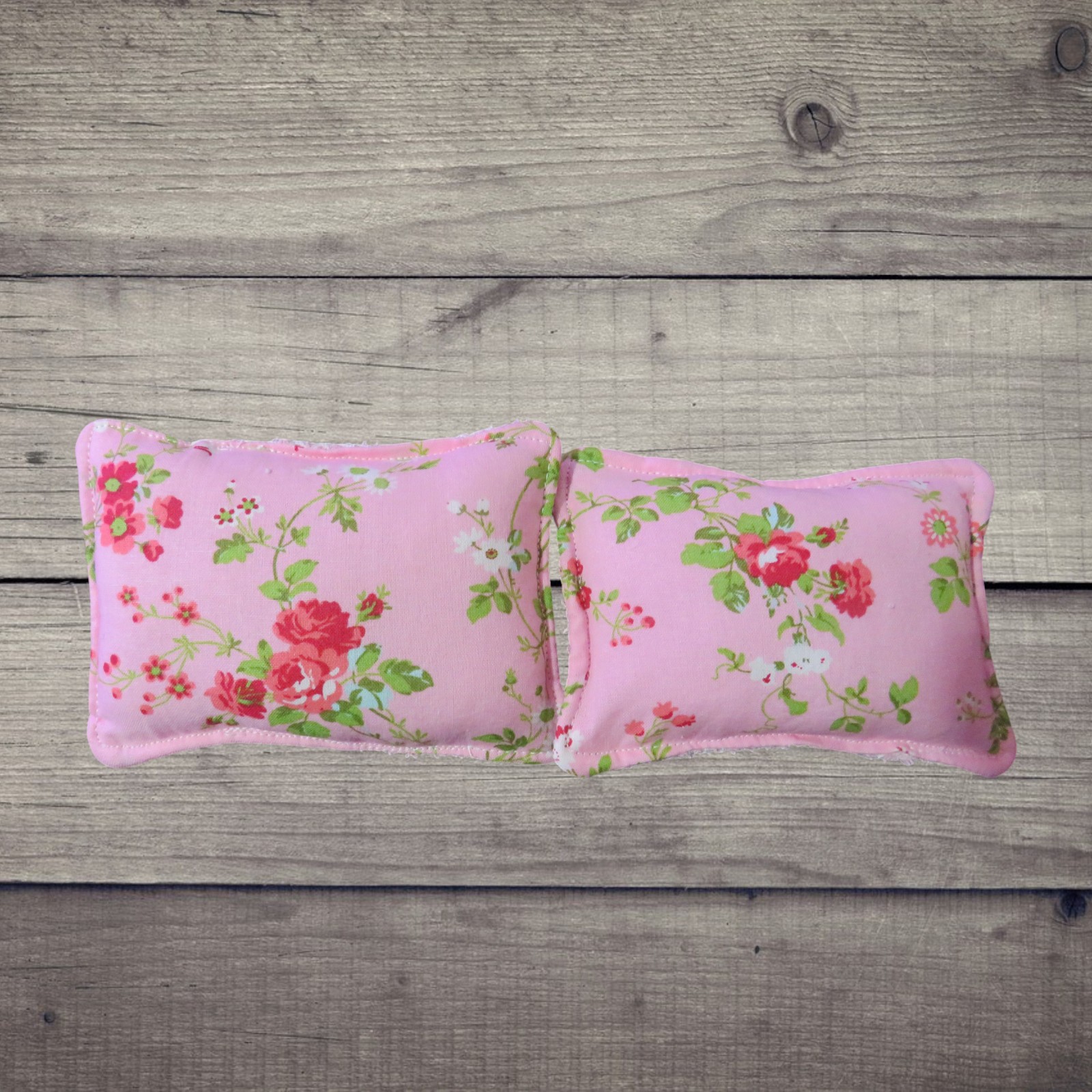 Reusable Kitchen Sponge, Set of 2, Pink Floral Dish Scrubby