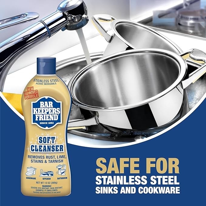 Bar Keepers Friend Soft Cleaner Premixed Formula, Citrus, 13 Ounce (Pack of 2)
