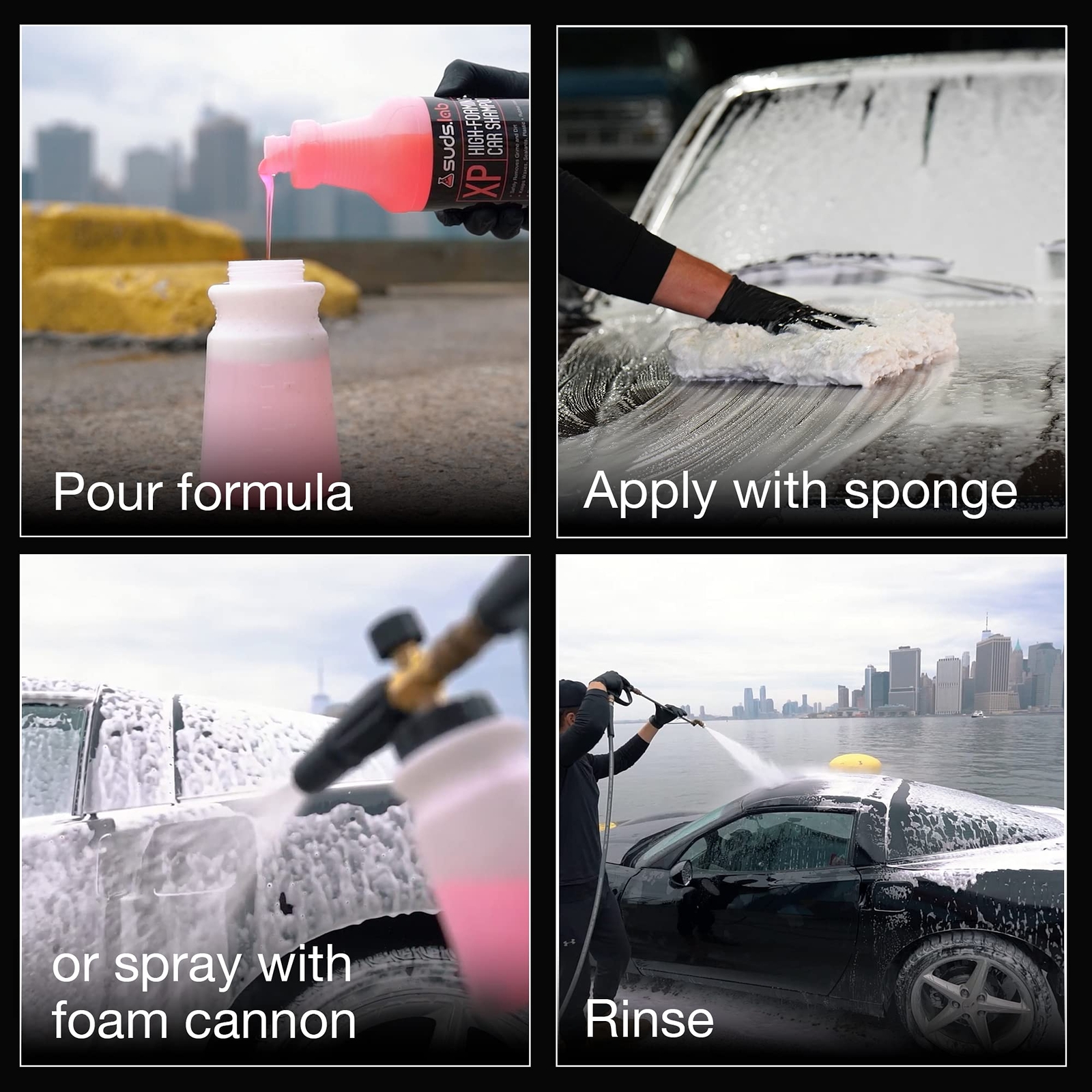 Suds Lab Xp High Foaming Exterior Car Wash Shampoo Effectively Removes Dirt And
