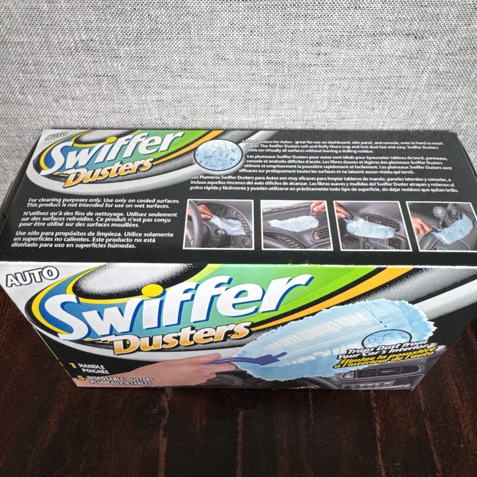 Swiffer Dusters Auto Kit With Disposable Refills Trap Lock 1 Handle + 5 Dusters