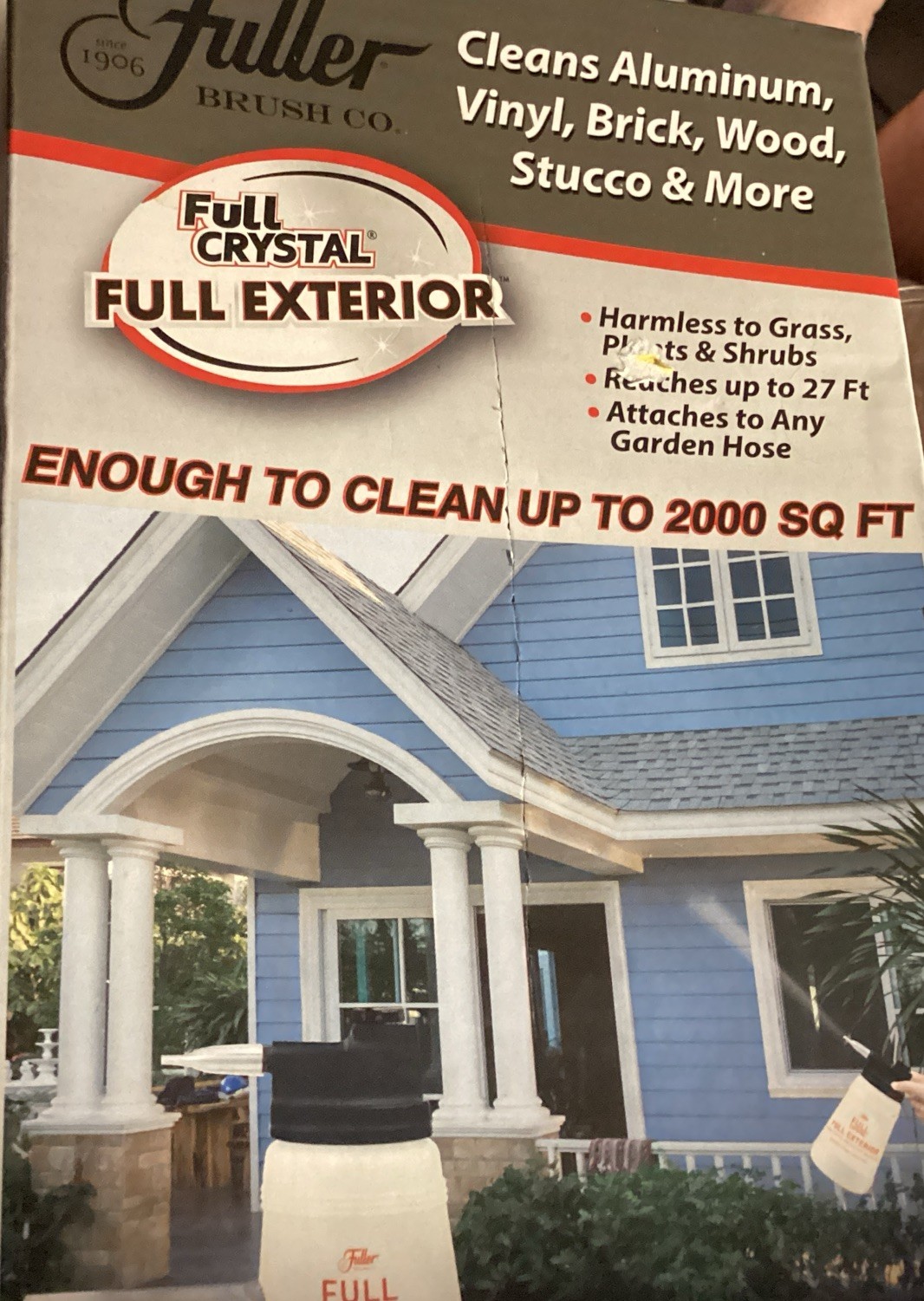 Fuller Brush Full Crystal Exterior House Cleaner – 4 oz. Cleans all Sidings!