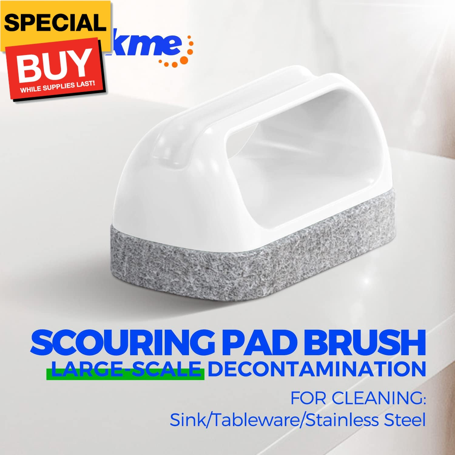 7 Pack Deep Cleaning Brush Set, Scrub Pads with Scraper Tip for Pool Walls, Bath