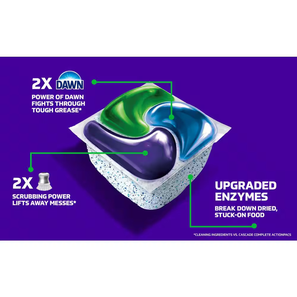 Platinum plus Dawn Fresh Scent Dishwasher Detergent Pods (40-Count)