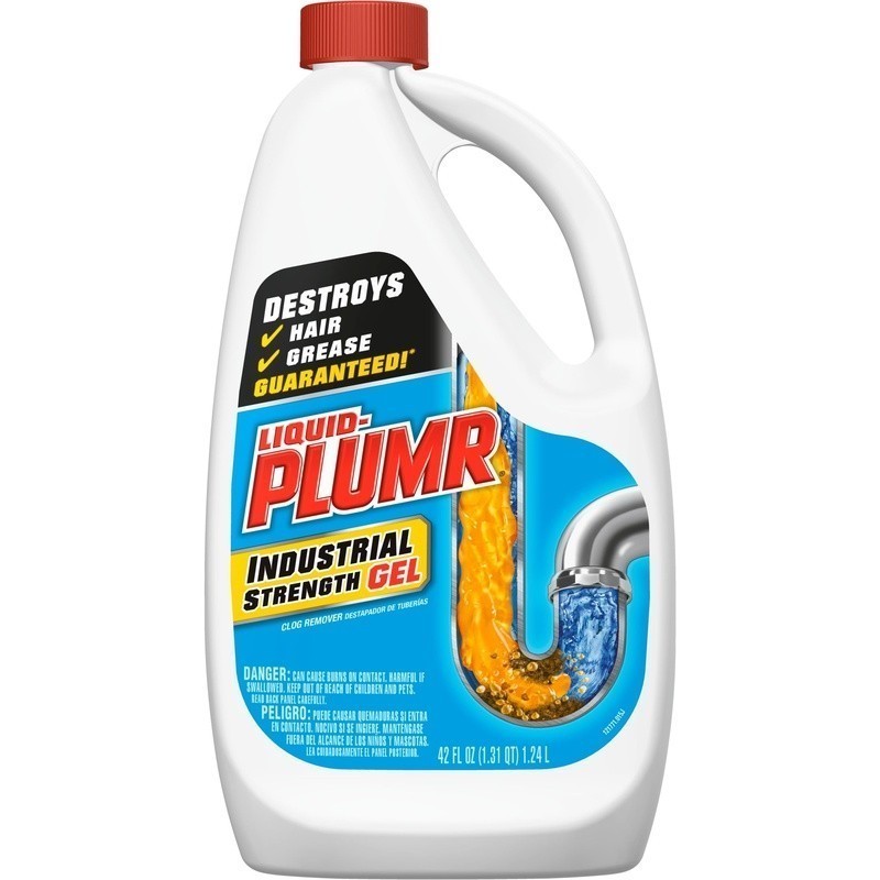 Industrial Strength Drain Clog Remover Gel Hair Grease Soap Scum 2-in-1 Formula