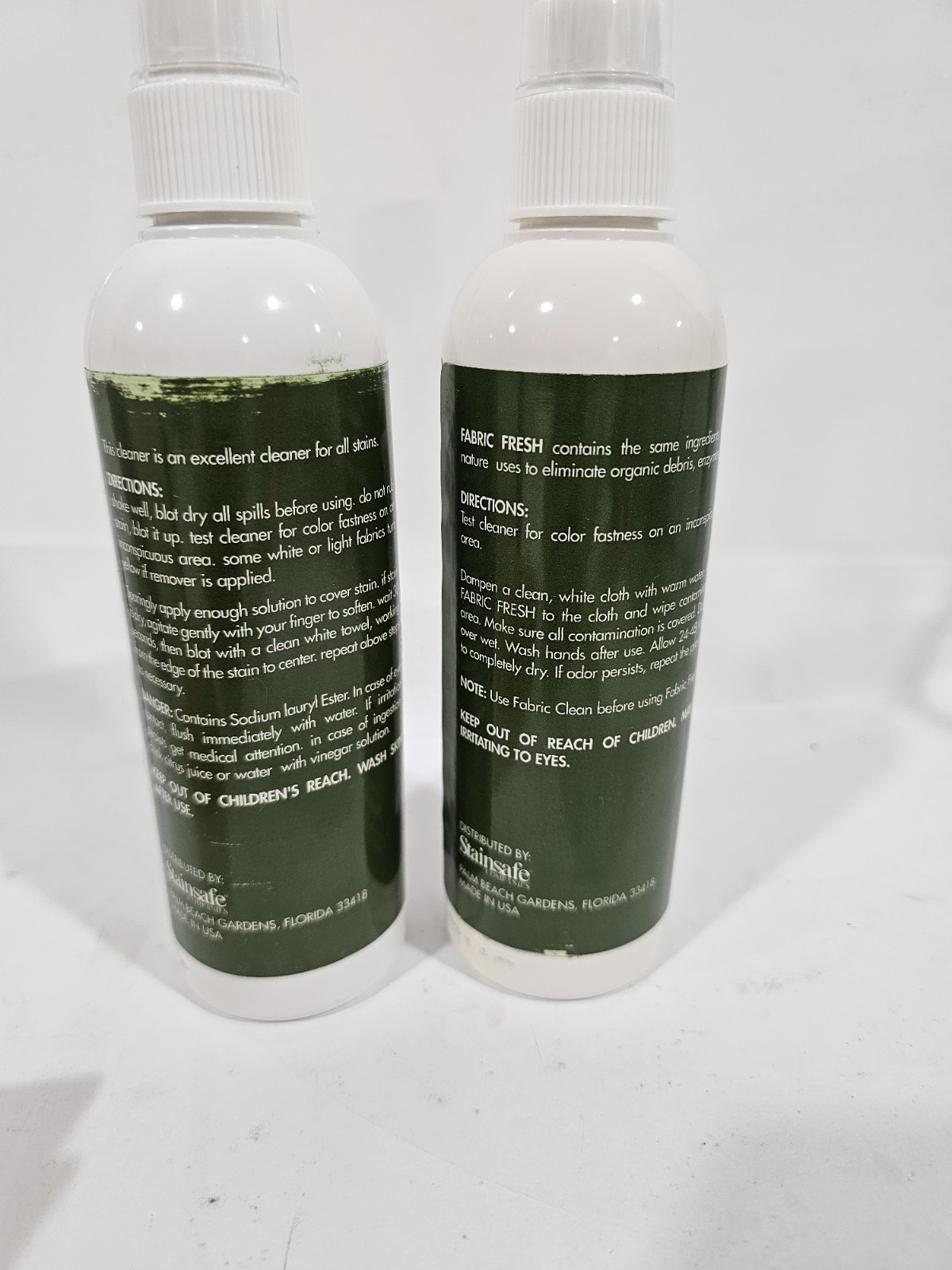 2 Pk StainSafe Furniture Master Fabric Care Kit Upholstery Cleaner Stain Remover