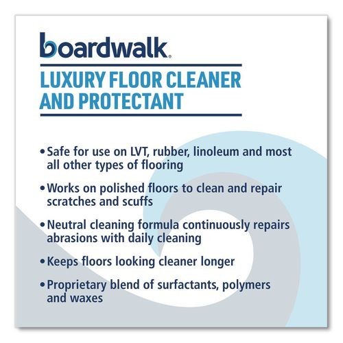 Boardwalk Luxury Floor Cleaner and Protectant, Lemon Scent, 1 gal Bottle, 4/CT