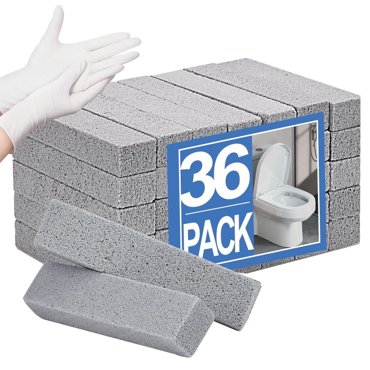 36 Pack Pumice Stone Toilet Bowl Cleaner, Powerfully Pumice Stone for Cleanin…
