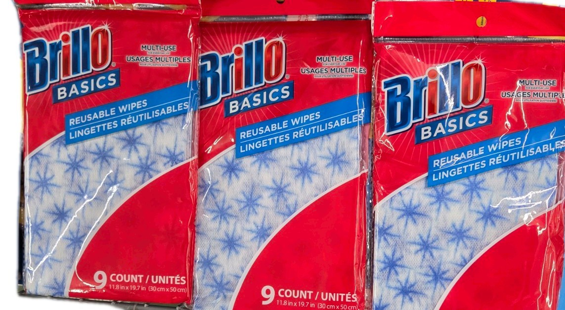 Brillo Basics Reusable Wipes LOT OF 3 PACKS Multi-Use For Everyday 9 count