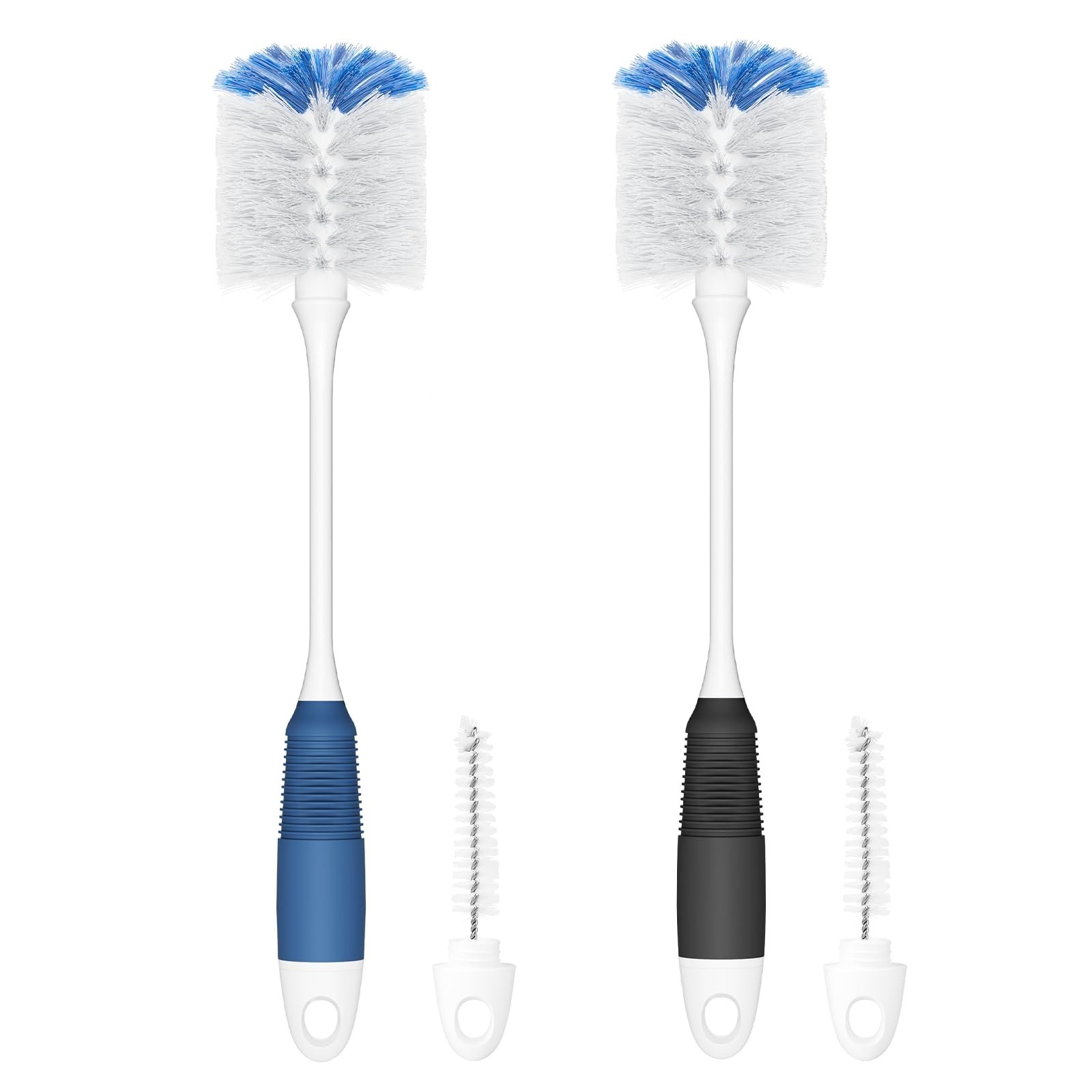 Flexible Bottle Brush,Durable Scrubber for Glassware Travel Mugs,2Pack