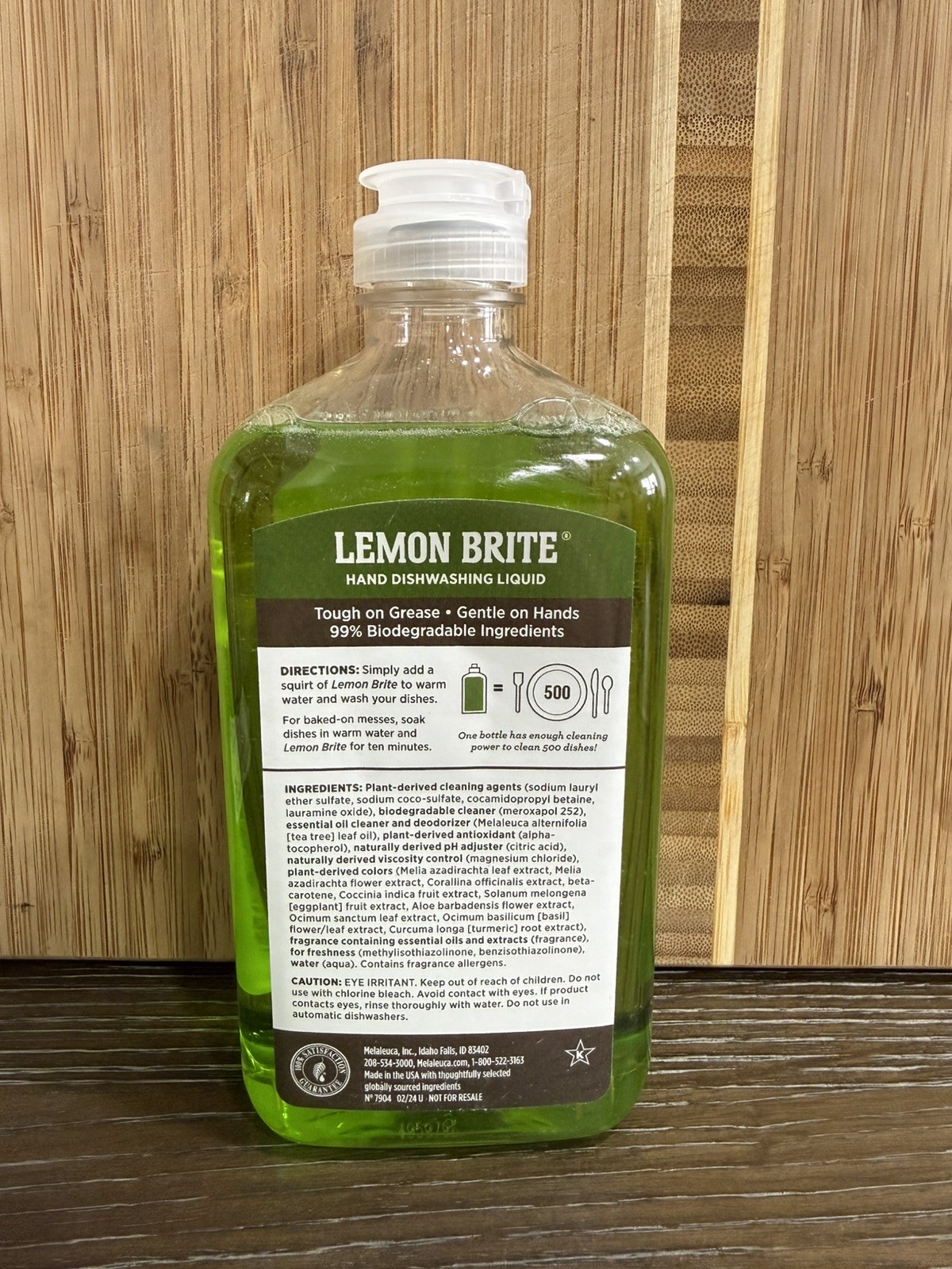 Melaleuca Ecosense Lemon Brite Green Apple Dishwashing Liquid 16 Fl Oz.