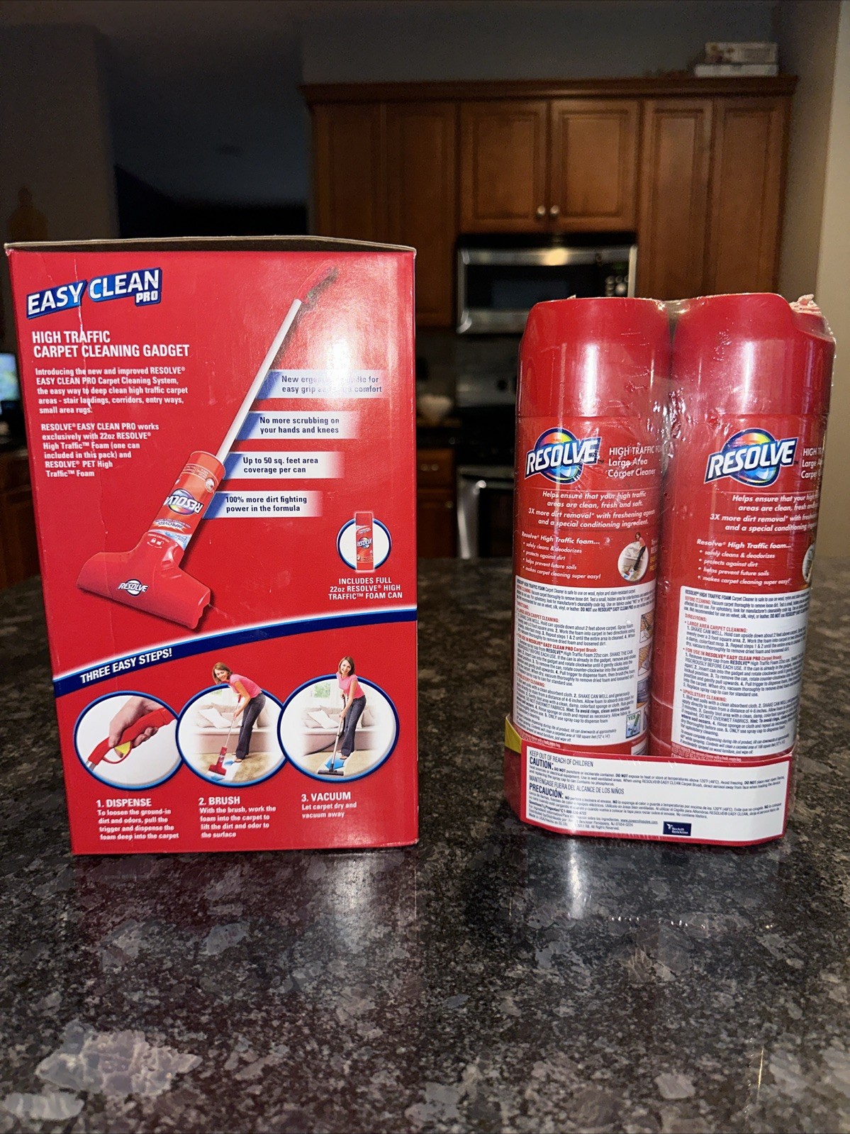 Resolve Easy Clean Pro High Traffic Area Carpet Cleaner BONUS X2 Foam Refill NEW
