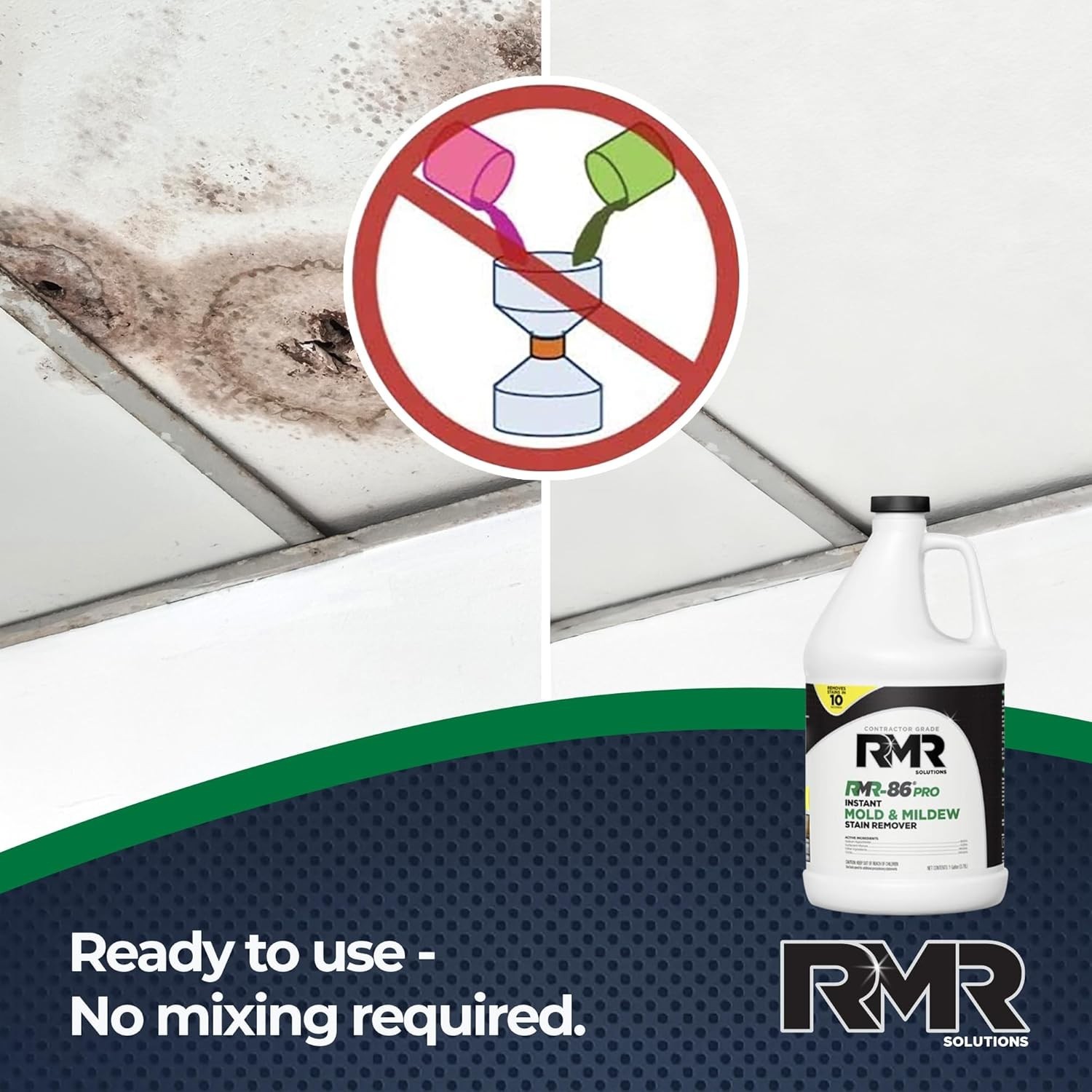 Fast-Acting Mold Stain Cleaner, Professional Quality, 1 Gal