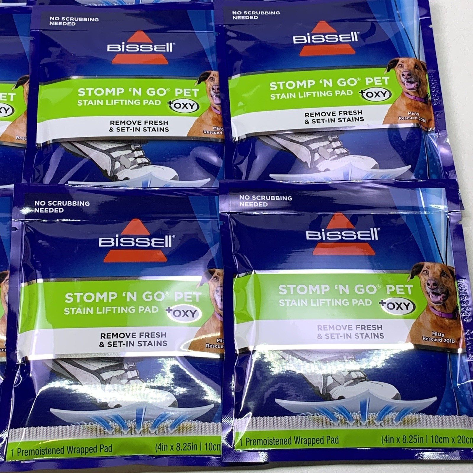 Bissell Stomp ‘n Go Pet Stain Lifting Pad+ OXY 20 Pack New Sealed Remove Stains