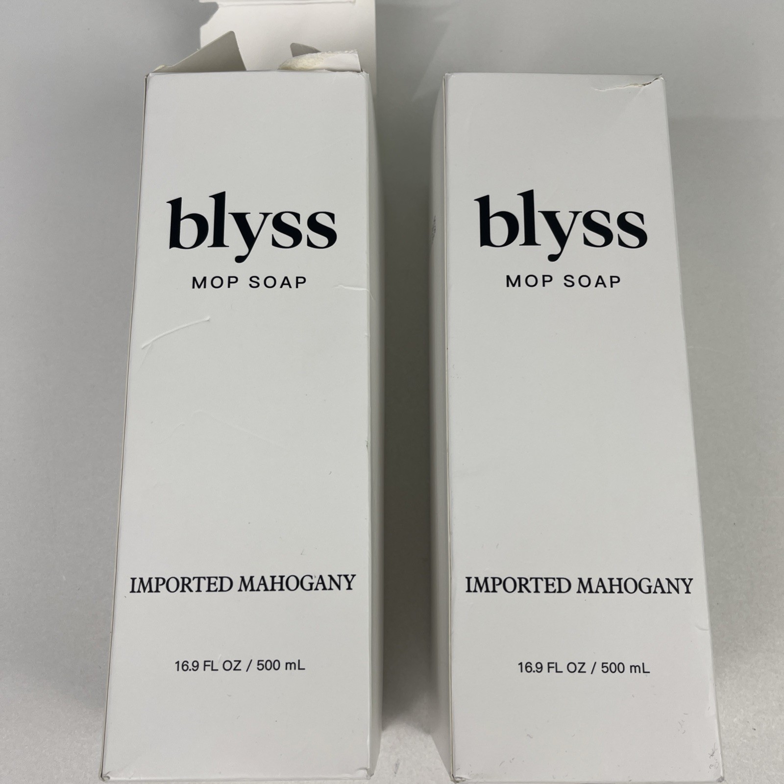 2x Blyss Mop Soap Imported Mahogany NIB 16.9 Oz