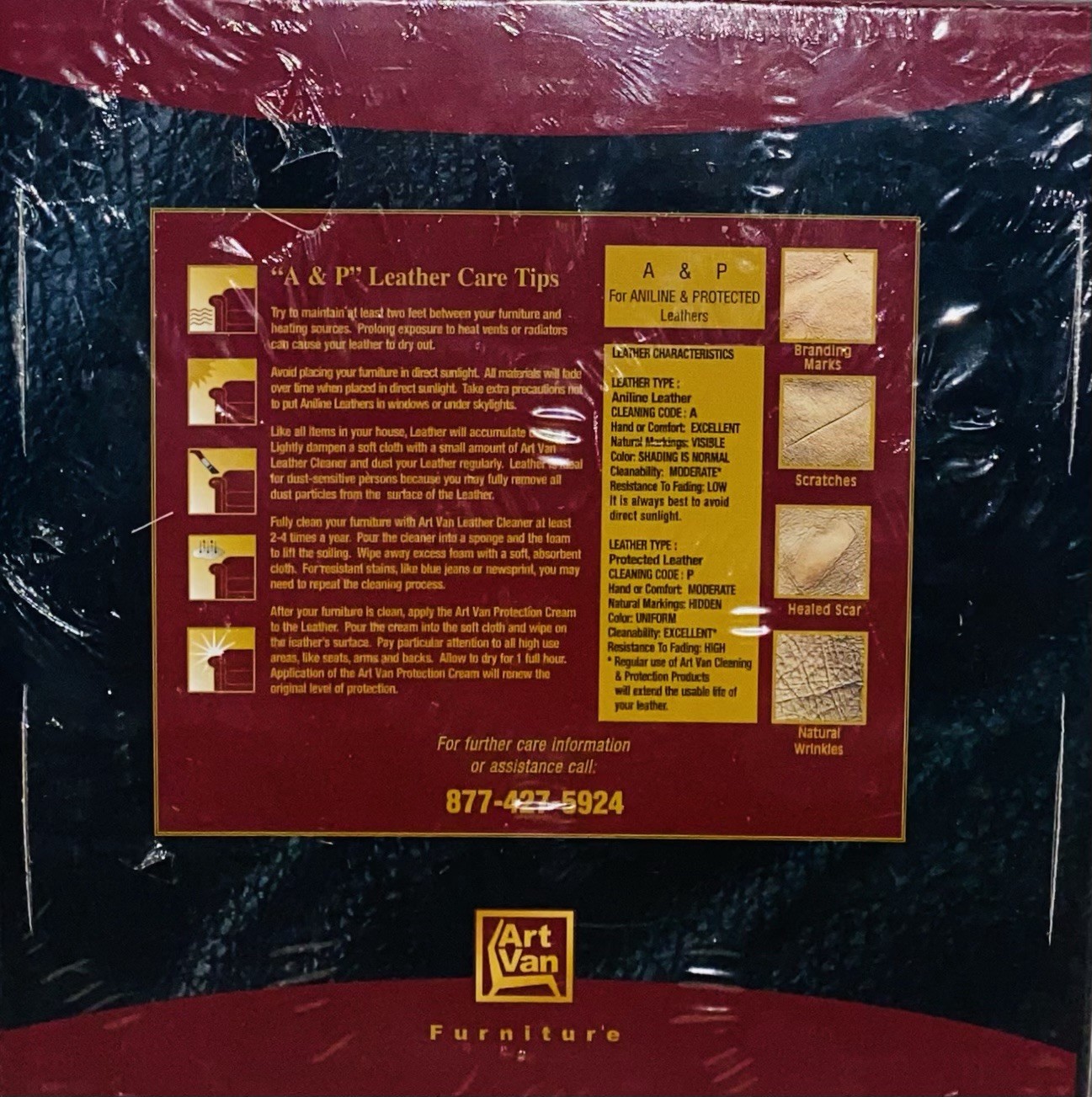 Art Van Leather Protection & Cleaning Kit NEW SEALED BOX Discontinued Product