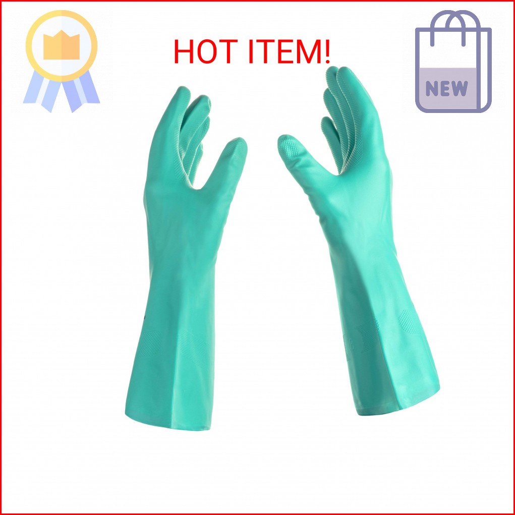 Tusko Products Best Nitrile Rubber Cleaning, Household, Dishwashing Gloves, Late