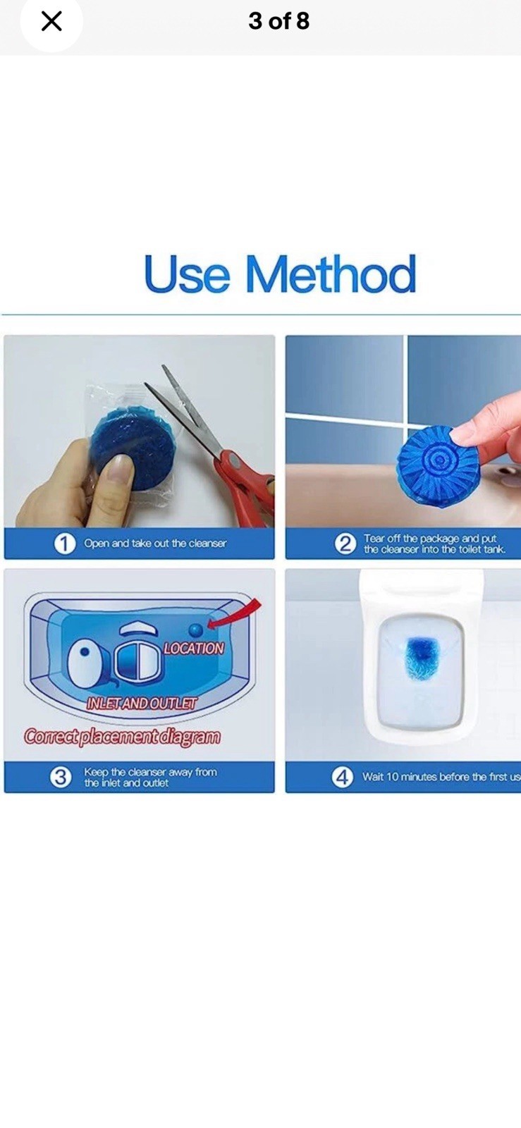 25 Automatic Bleach Toilet Bowl Cleaner Stain Remover Blue Tablet Better Quality