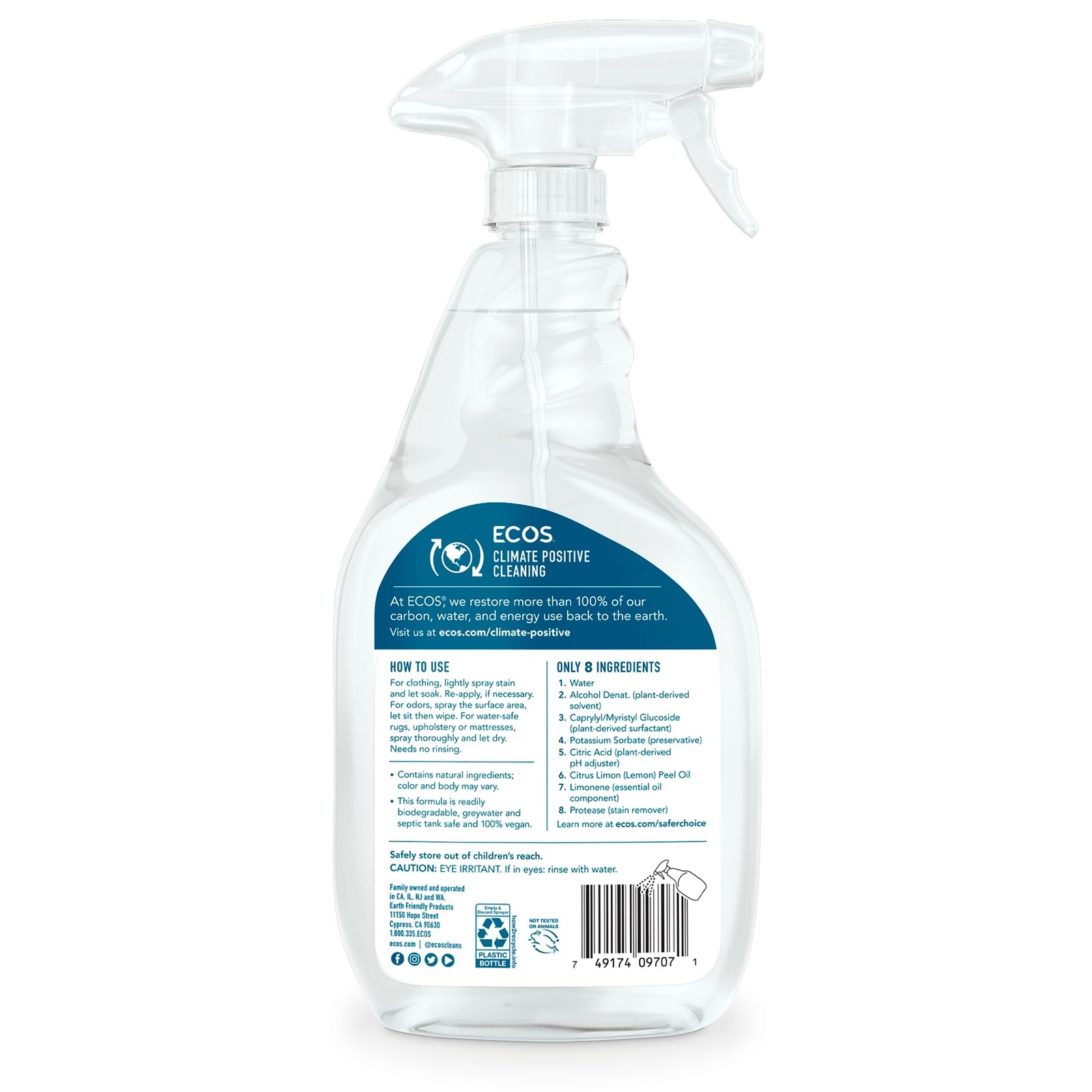 Earth Friendly Stain Odor Remover Spray 22 Fl Oz Natural Ingredients Biodegra…