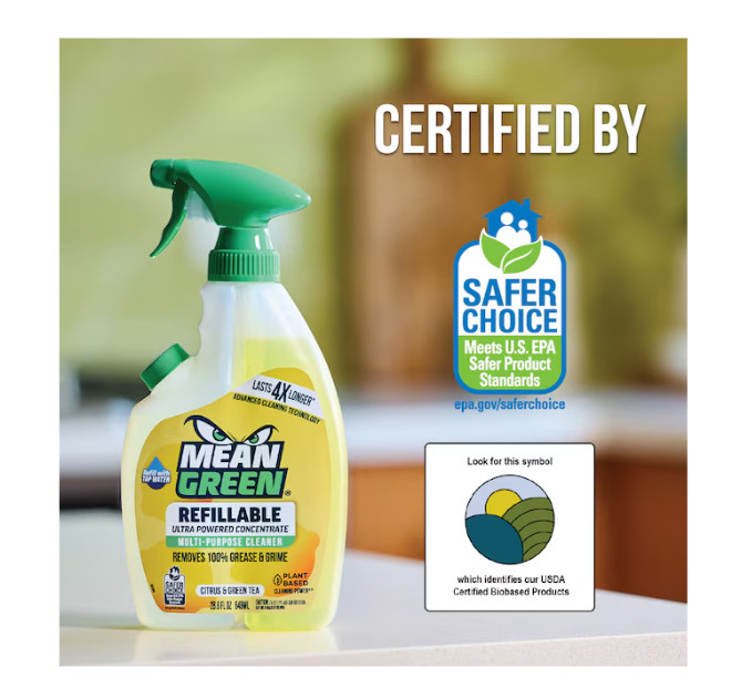 Mean Green Refillable 28.6oz Citrus Green Tea Liquid All-Purpose Cleaner