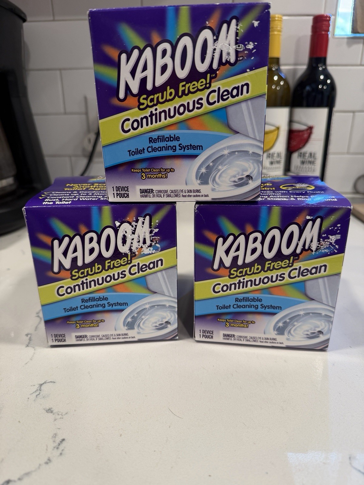 KABOOM Scrub Free Continuous Toilet Cleaning System Automatic Cleaner NEW 3 Box