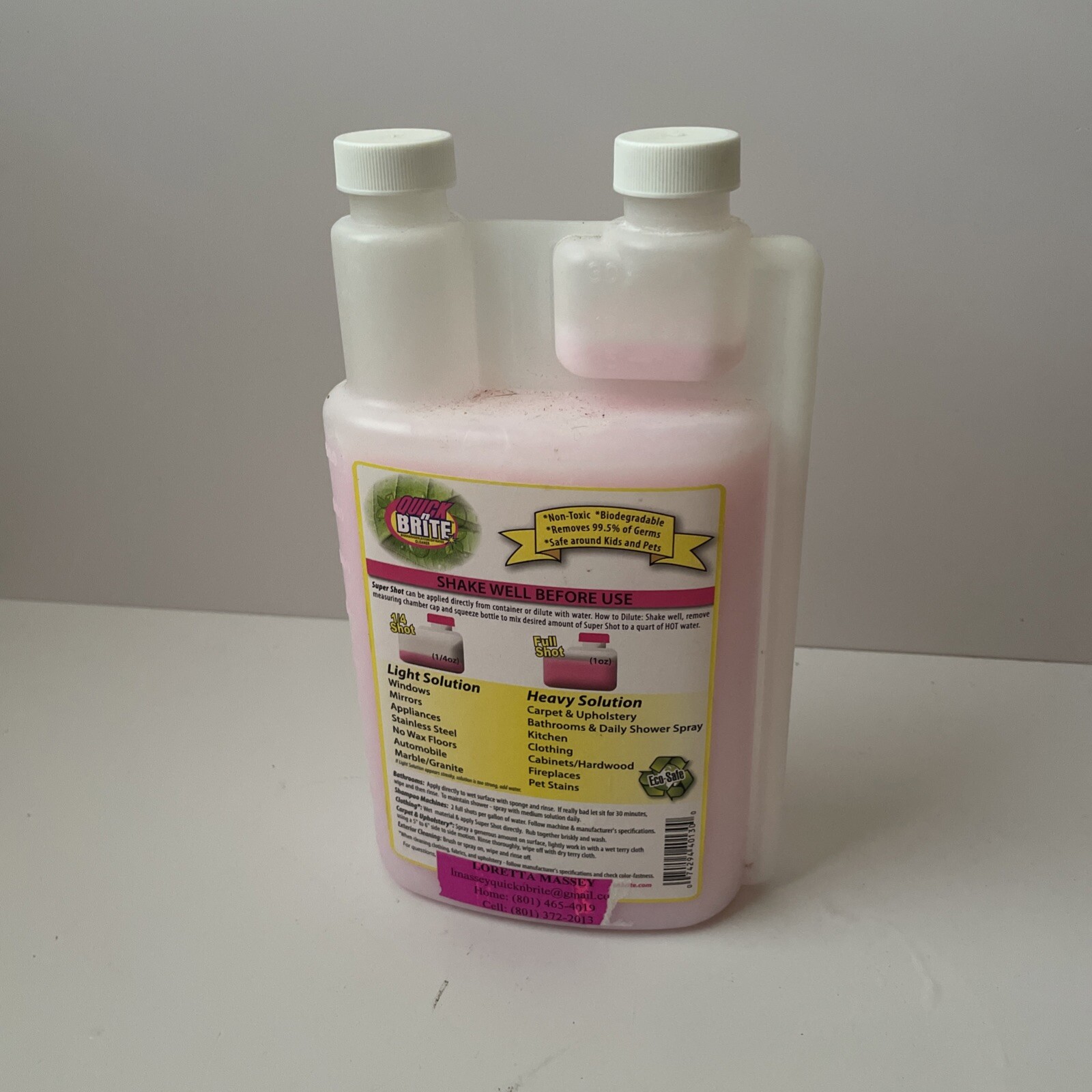 Quick N Brite Super Shot Cleaner All Purpose Concentrate Biodegradable