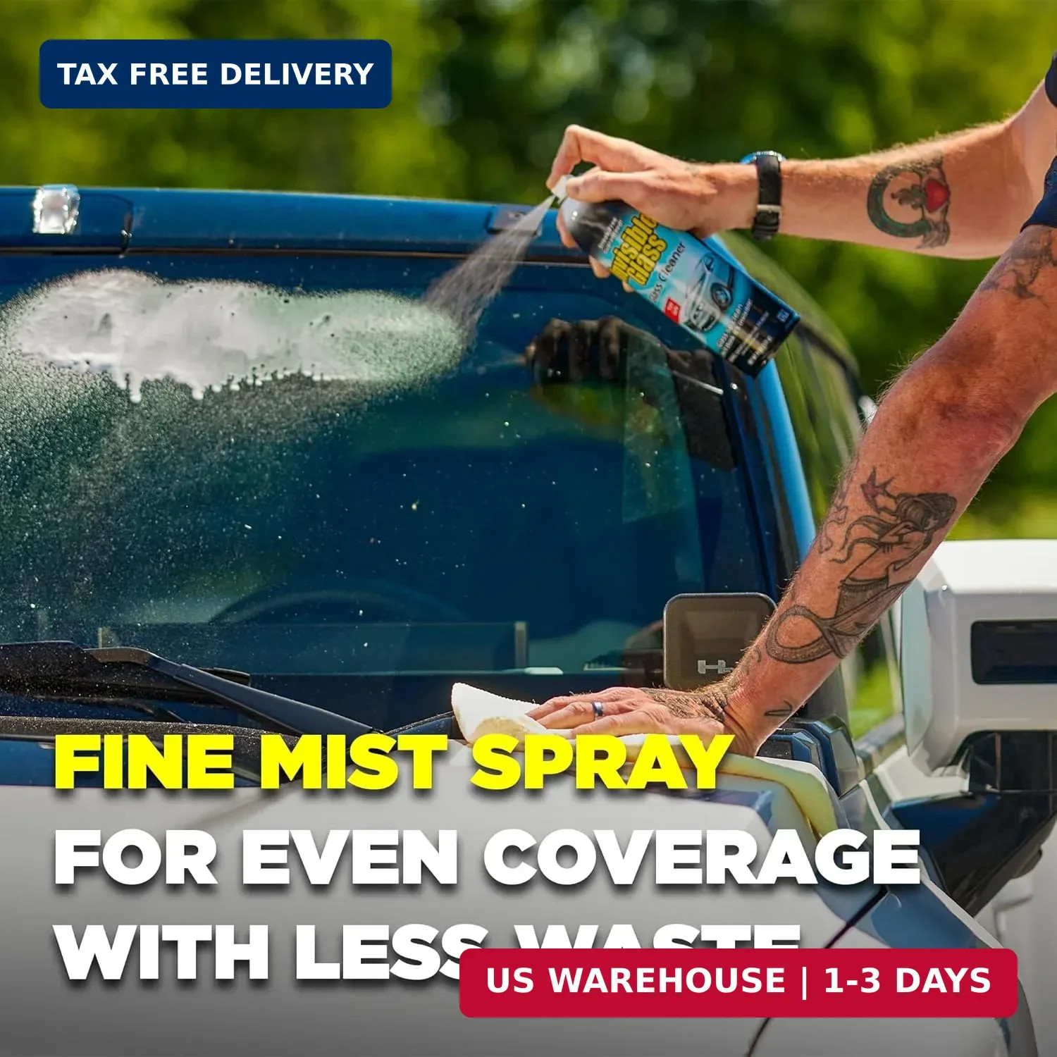 Invisible Glass 91164-6PK Premium Aerosol Glass Cleaner Spray for Car Windshield
