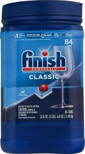 Finish Classic Dishwasher Pods,No Pre-Rinse Dishwasher Detergent Soap For Clean