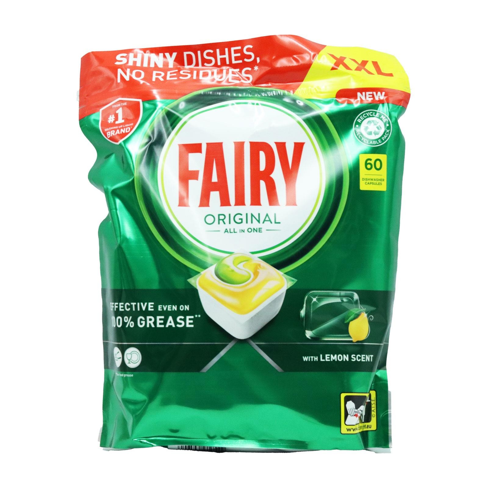 Fairy All in One Dishwasher Capsules Lemon- 60 Washes