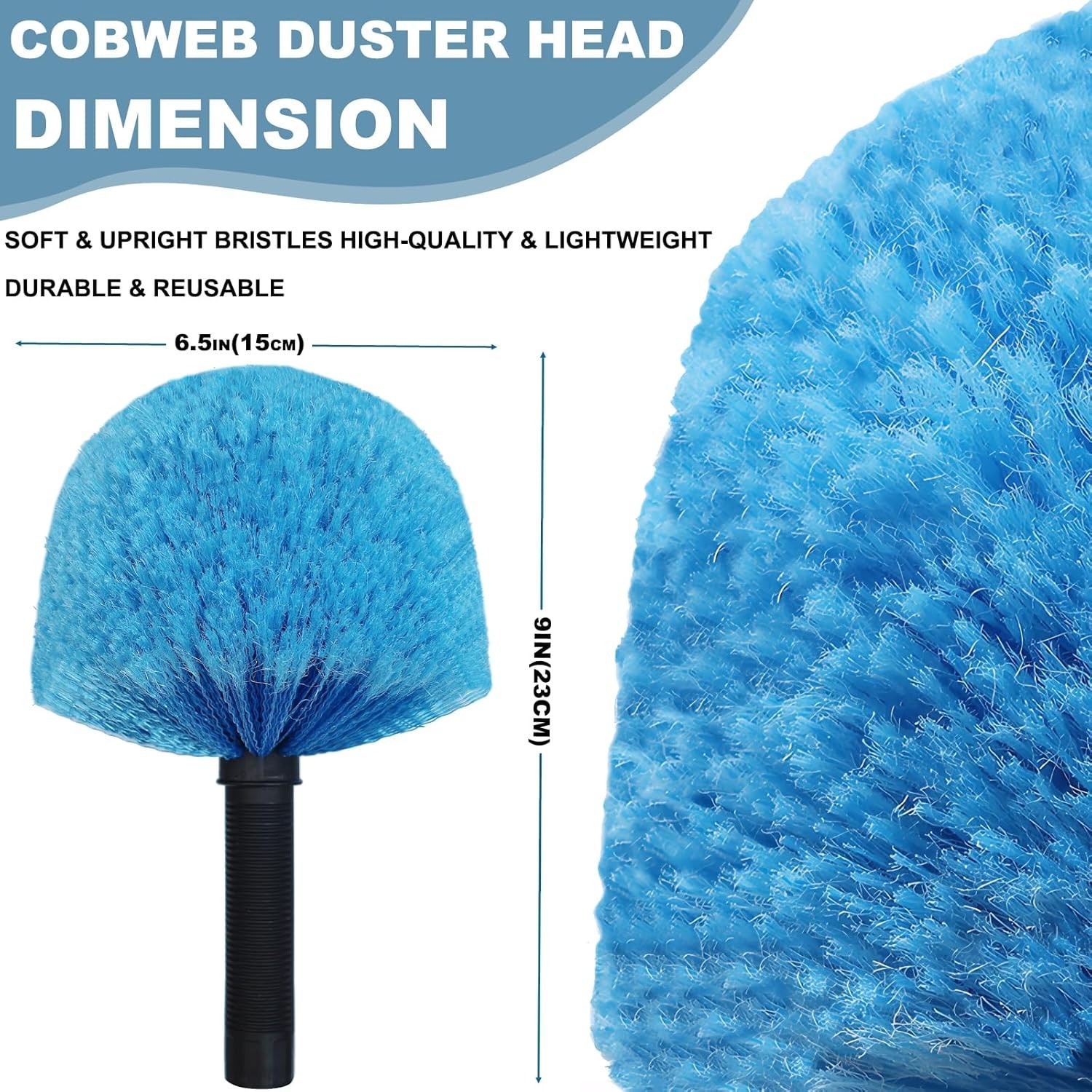 Cobweb Duster Spider Web Brush Webster Remover Replacement Head for Pole Kit New