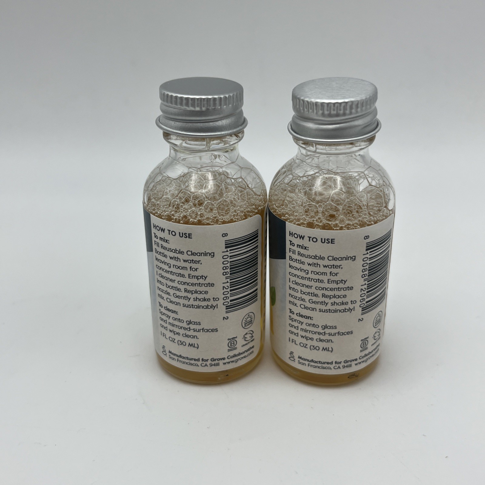 Grove Co. Lemon & Eucalyptus Glass Cleaner Concentrates (2 Pack)