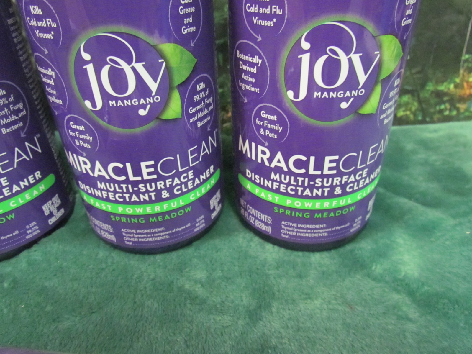 4 JOY MANGANO MIRACLEAN SPRING MEADOW 28 FL OZ W/ SPRAYER KIT