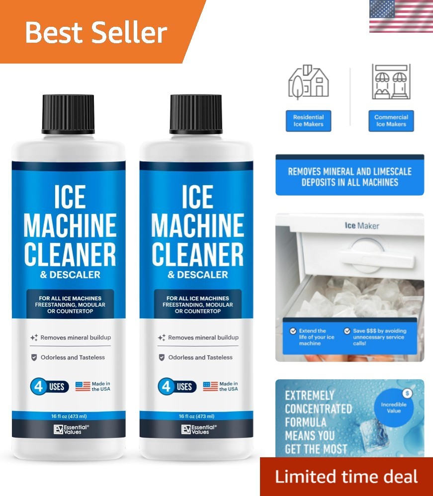 2-Pack Ice Machine Cleaner and Descaler 16 fl oz, Nickel Safe Descaler – Ice …