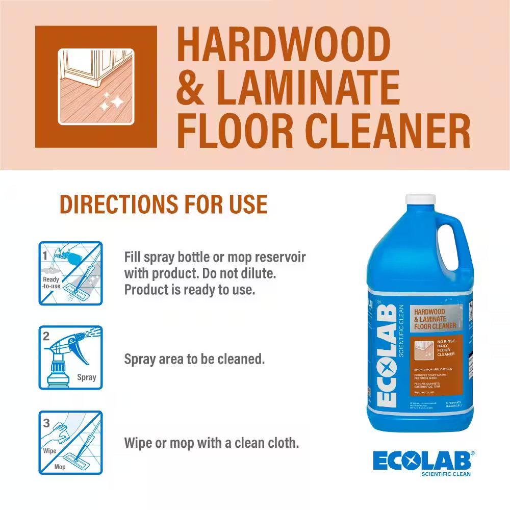 ECOLAB 1 Gal. Hardwood and Laminate Floor Cleaner