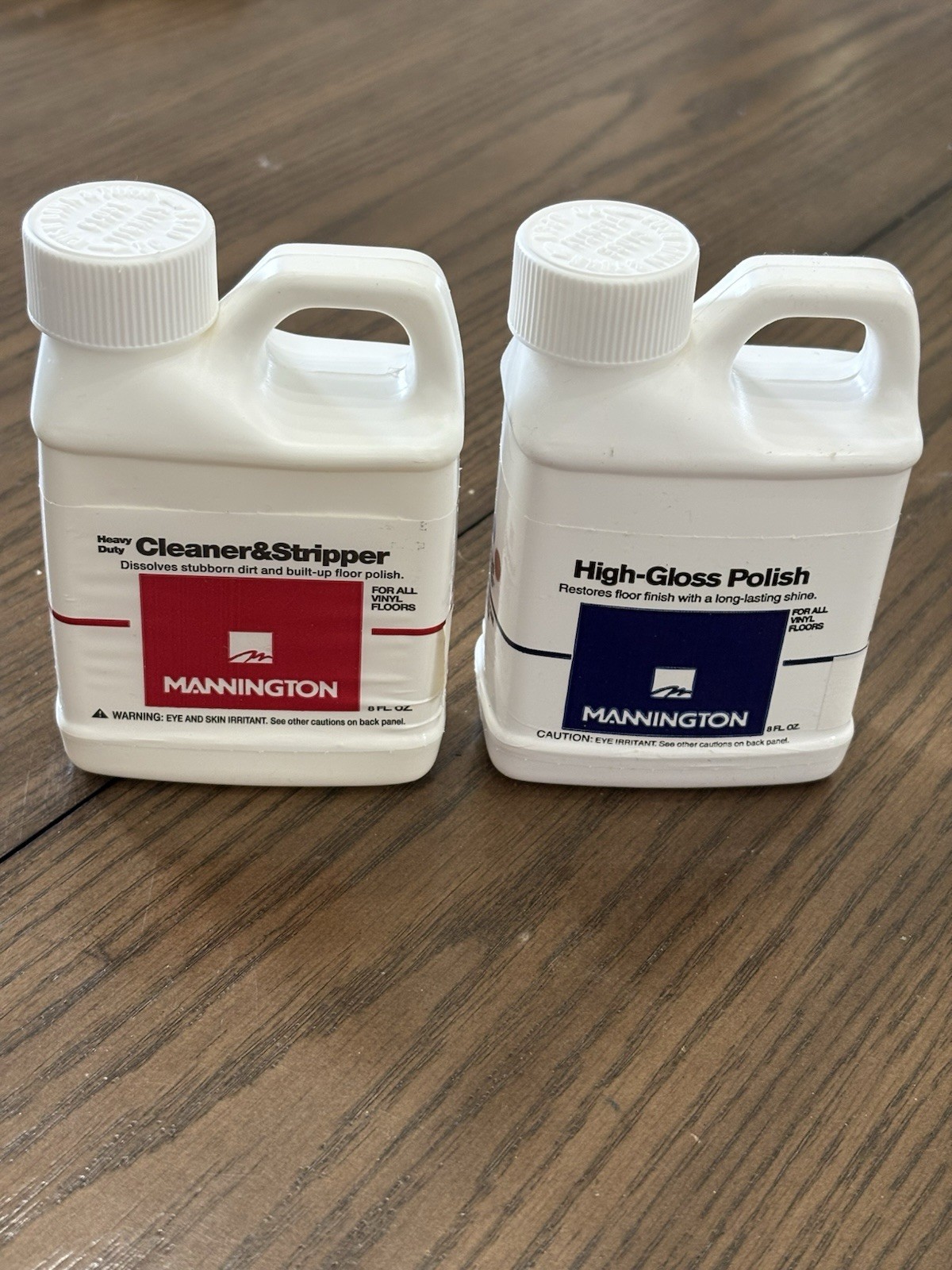 Mannington Floor Care For Vinyl Floors Stripper Cleaner & High Gloss Polish 8oz