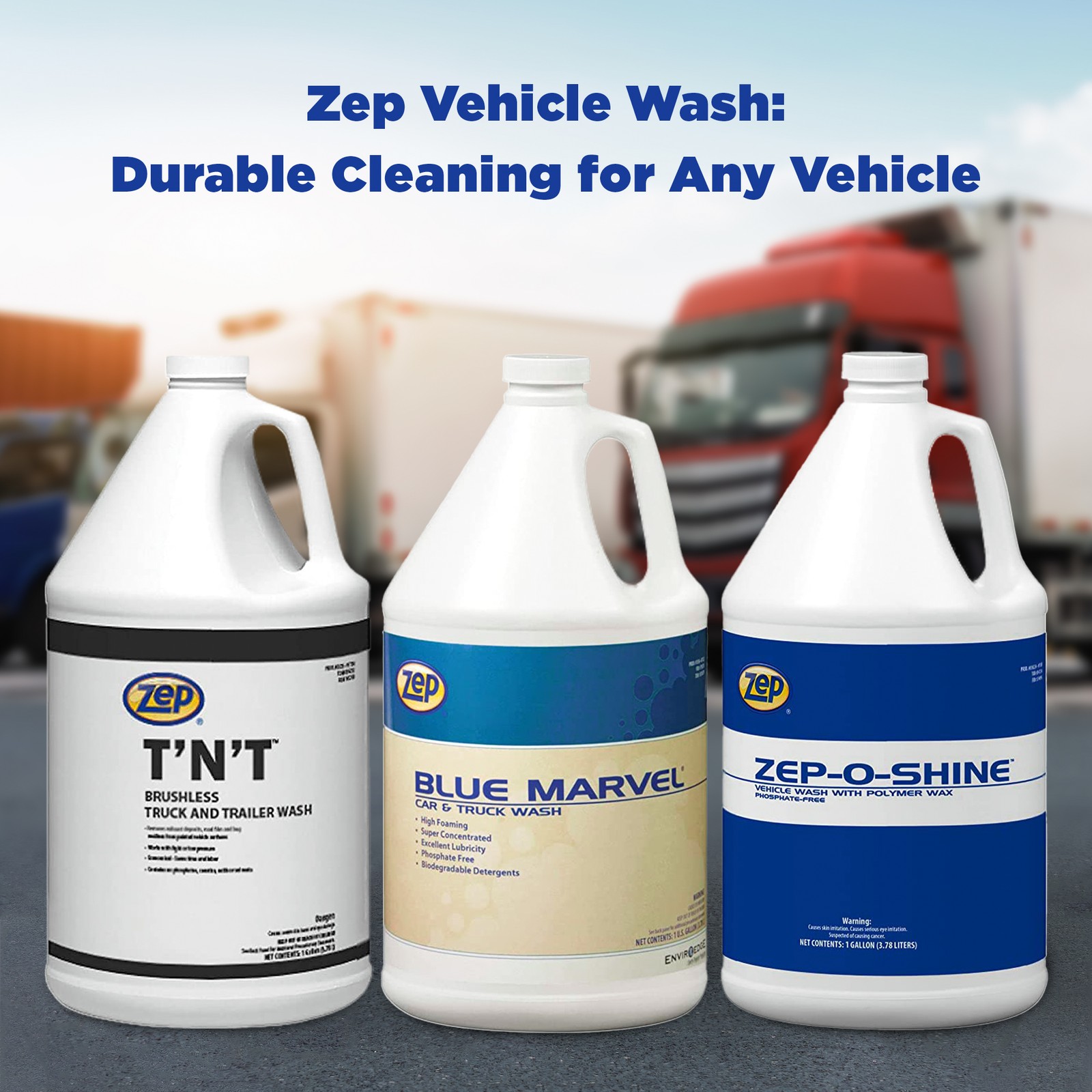 Zep T’N’T Truck and Trailer Wash – 1 Gallon (Case of 4) 37624