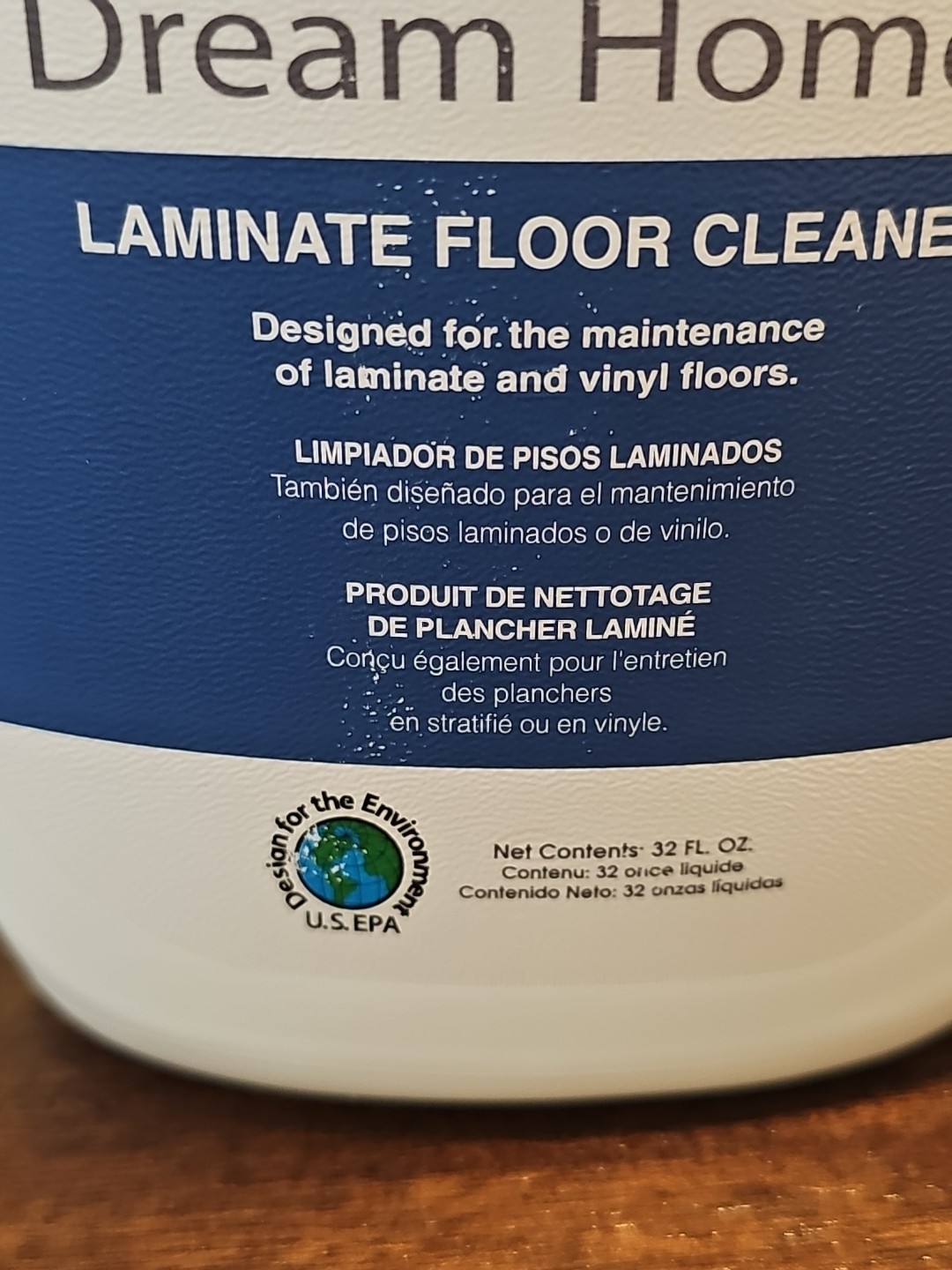 Dream Home Laminate Floor Cleaner EPA Environmental Friendly