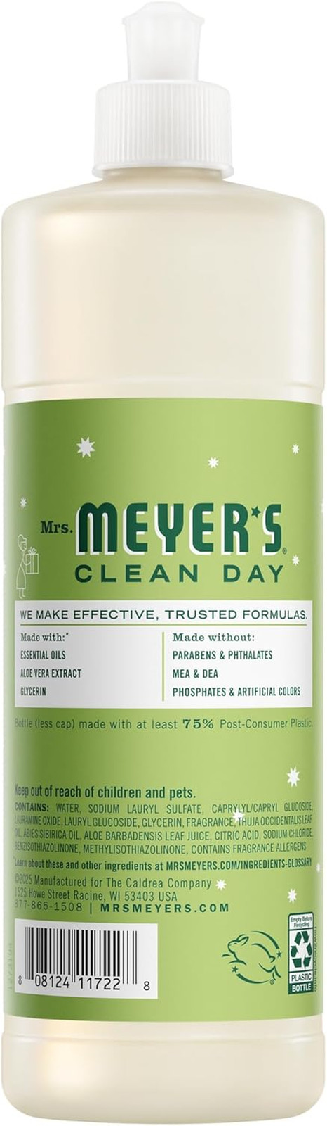 MRS. MEYER’S CLEAN DAY Liquid Dish Soap, Limited Edition Iowa Pine, 16 Fl. Oz –