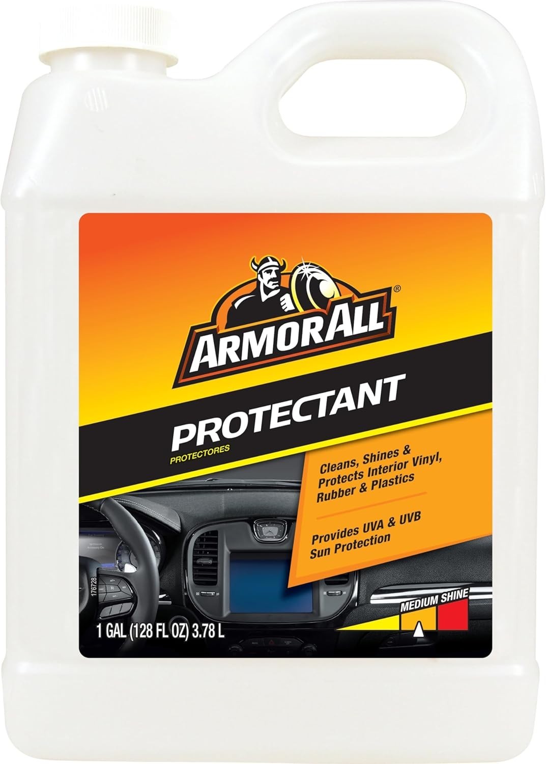 Armor All Car Protectant Refill, Car Interior Cleaner With UV Protection, 1 Gal