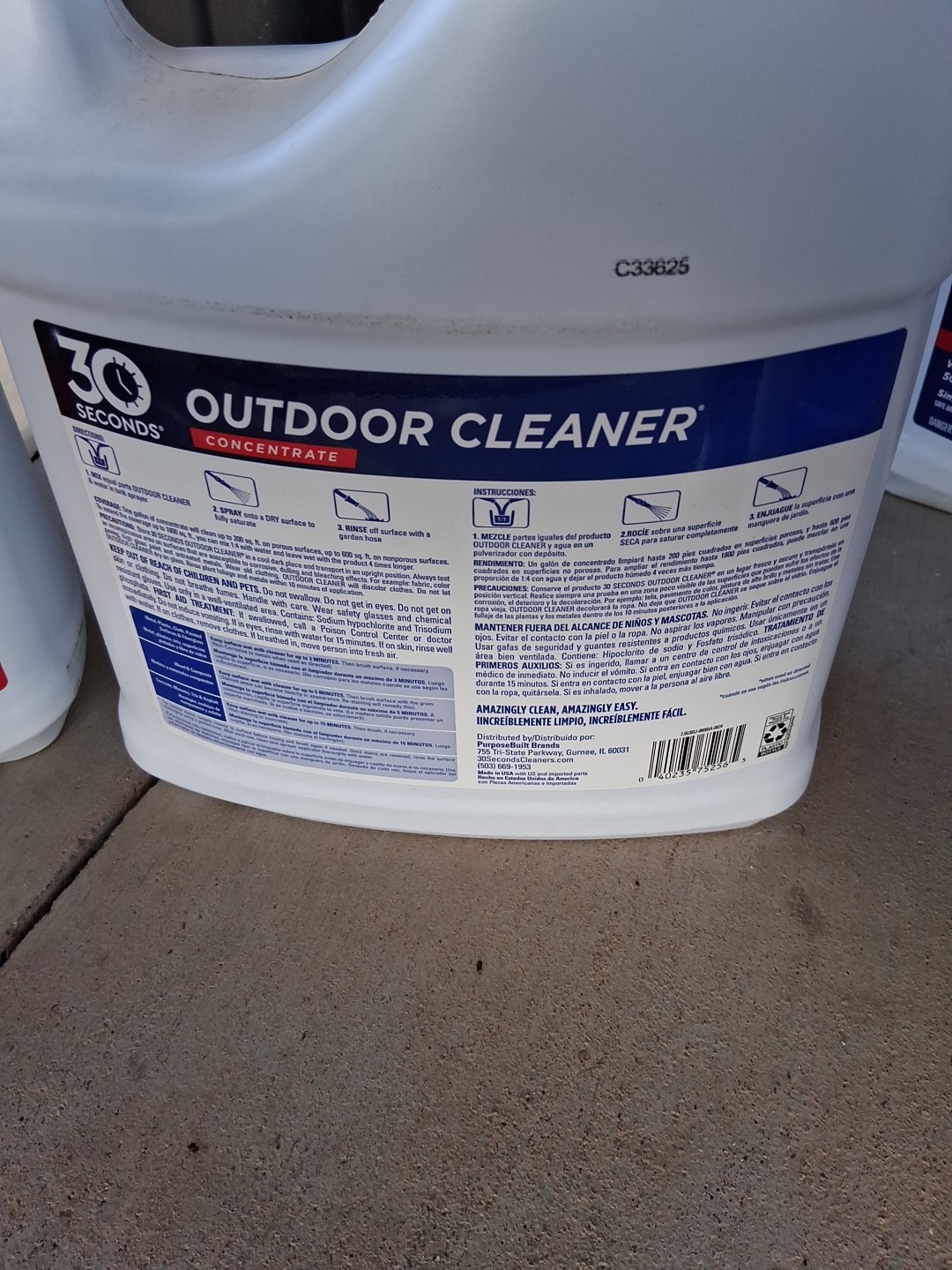 2.5 Gal. Outdoor Cleaner Concentrate 30 Buck Each