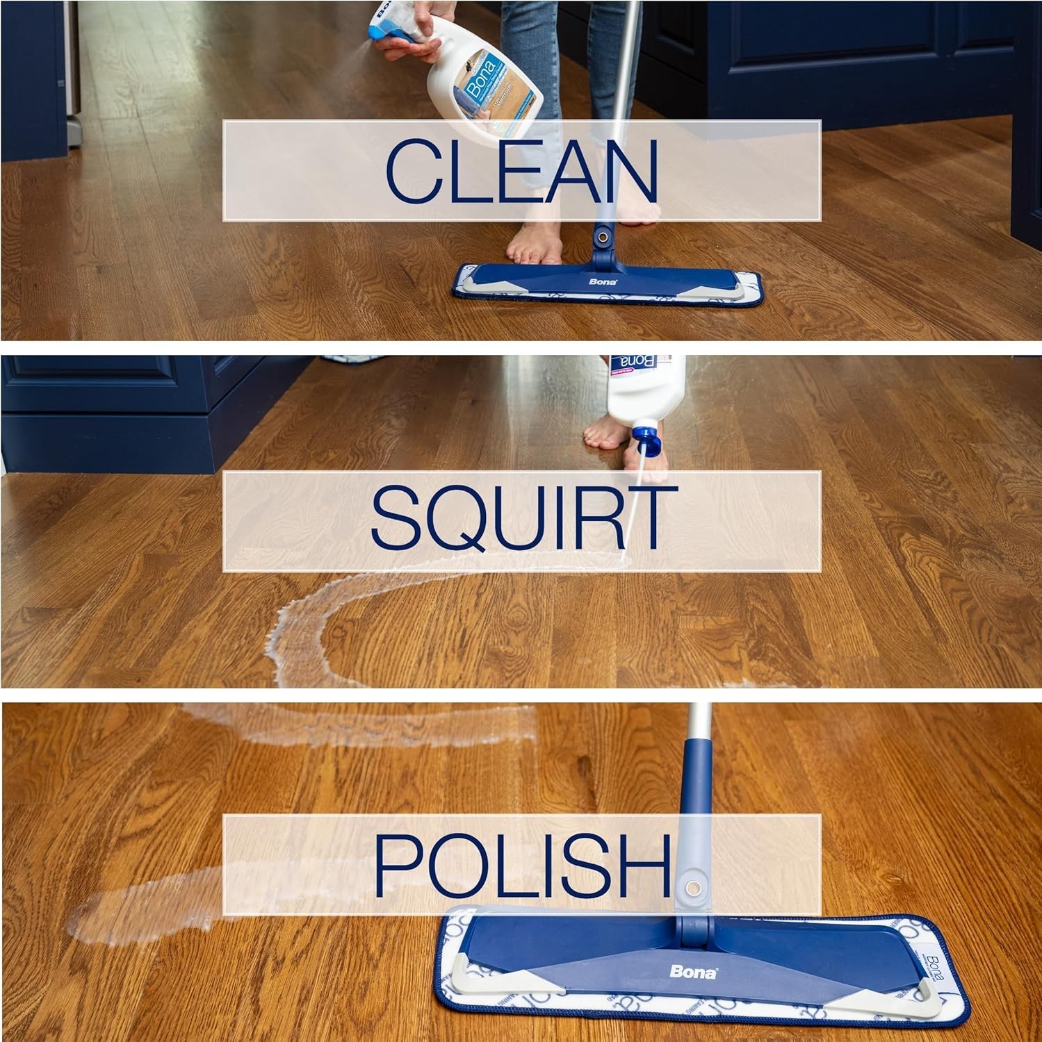 Hardwood Floor Polish 32 Fl Oz High Gloss Shine Protects Dull Wood Floors Covers