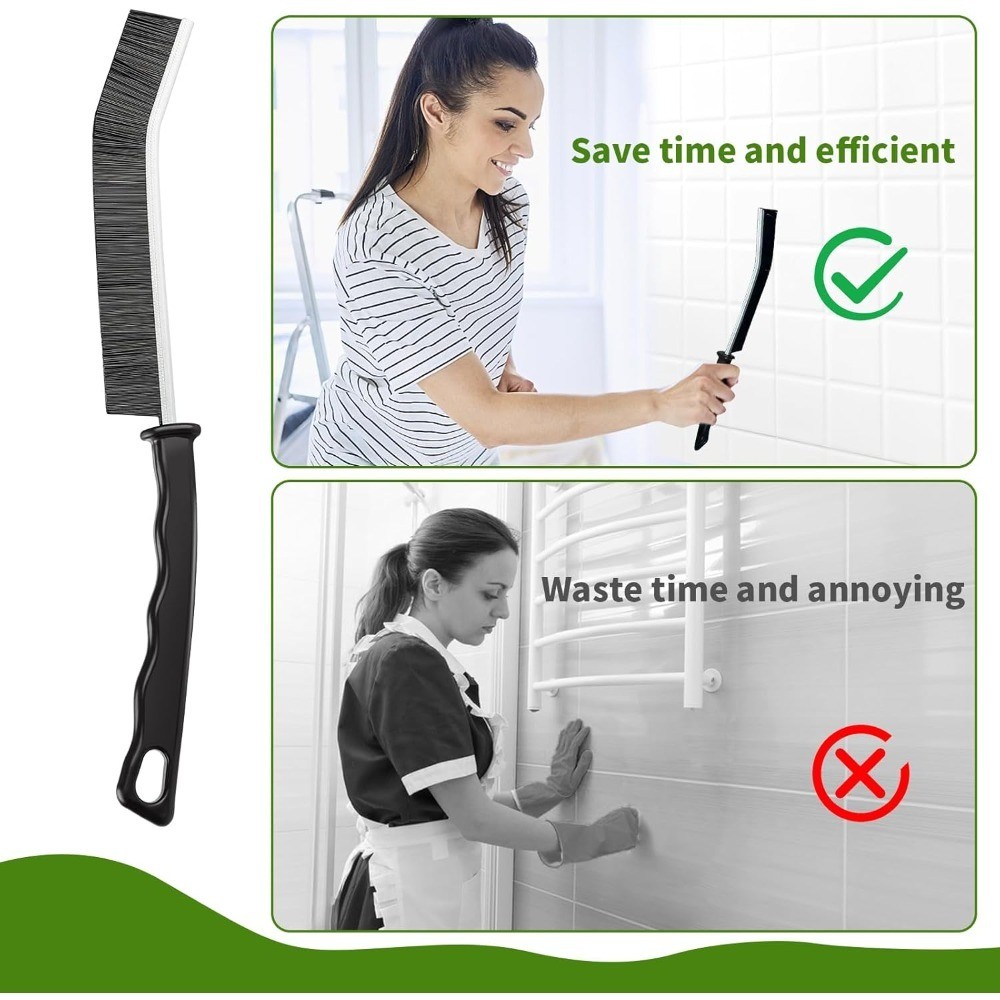 Hard Bristle Crevice Cleaning Brush Set 8 Pack Household Scrub Brushes for
