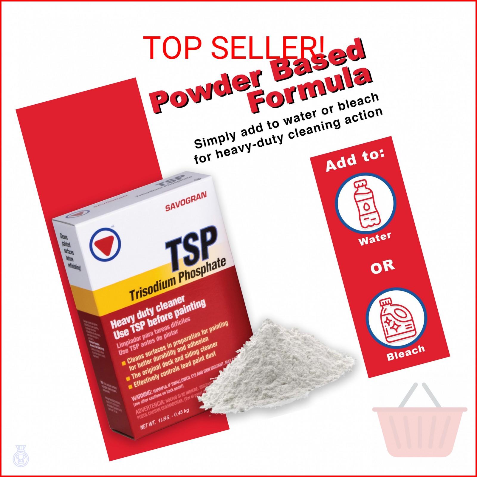Savogran 10621 Trisodium Phosphate (TSP) 1LB (16oz)