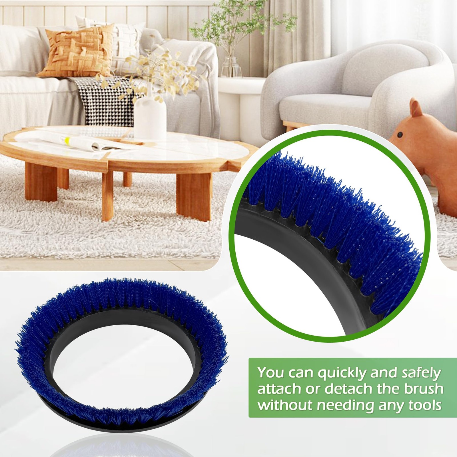 237058 Polypropylene Scrub Orbiter Brush 10.5 Inch Diameter Blue Floor Machine